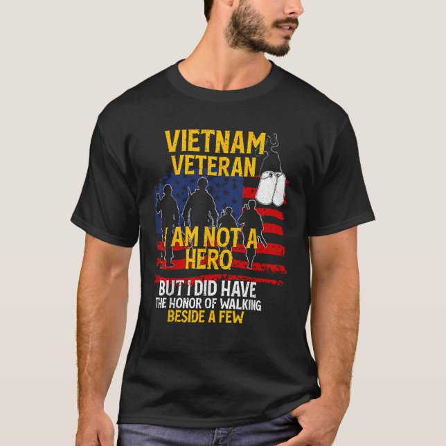 Camiseta Veterano de Vietnam No Soy Héroe Del Memorial De V (Anverso)