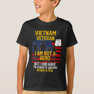 Camiseta Veterano de Vietnam, no soy héroe, veterano