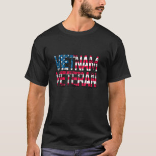 Camiseta Veterano de Vietnam: regalo de Vintage con bandera