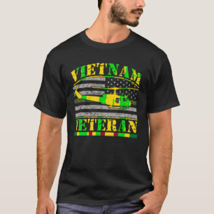 Camiseta Veterano de Vietnam UH 1 Huey Helicopter Crew T Sh