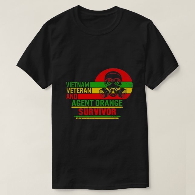 Camiseta Veterano De Vietnam Y Agente Naranja Sobreviviente (Diseño del anverso)