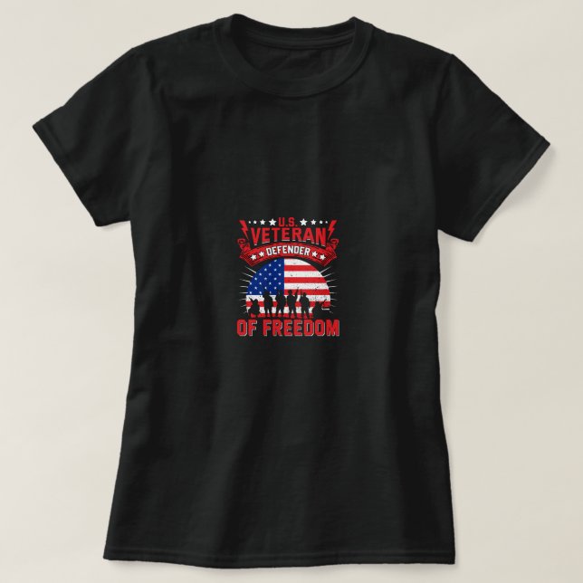 Camiseta veterano defensor de la libertad de los Estados Un (Diseño del anverso)