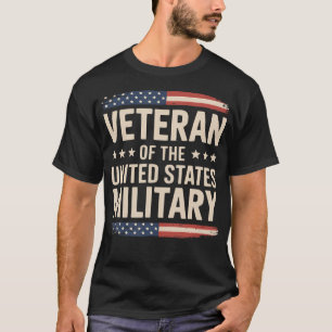 Camiseta Veterano Del Diseño Militar De Veteranos Orgulloso