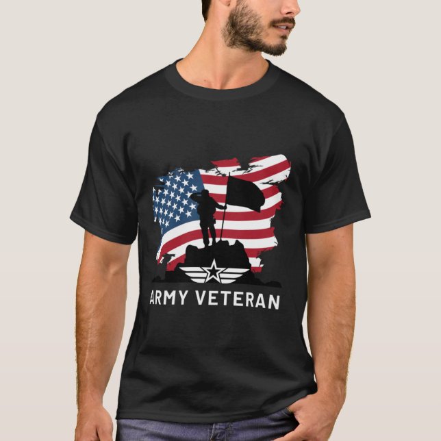 Camiseta Veterano del ejército T-Shirt 1 (Anverso)