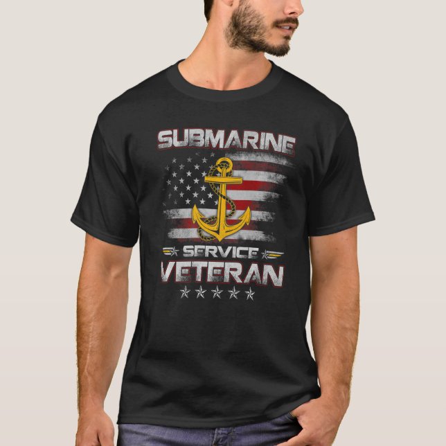Camiseta Veterano del Servicio Submarino de Estados Unidos  (Anverso)