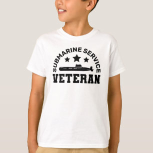 Camiseta Veterano del Servicio Submarino - Diseño Militar