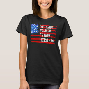 Camiseta Veterano Día del Padre Soldado Héroe