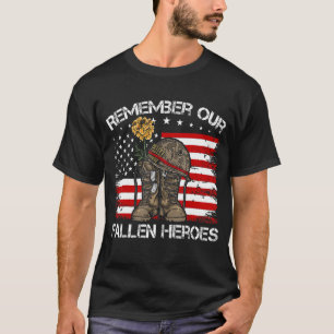 Camiseta Veterano Día Diciendo Cita Recuerden A Nuestro Hér