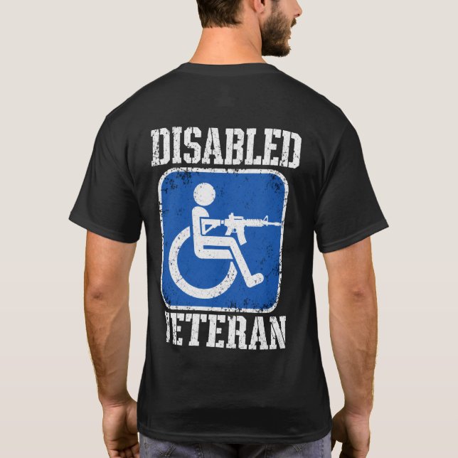 Camiseta Veterano Discapacitado Oscuro (Reverso)