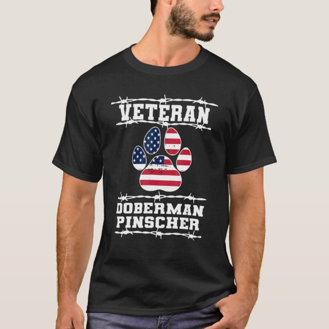 Camiseta Veterano Doberman Pinscher jubilado (Anverso)