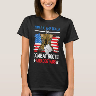 Camiseta Veterano Estadounidense Camino Por Los Boots De Co