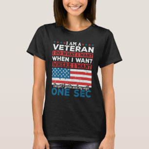 Camiseta Veterano estadounidense soy un veterano que hago l