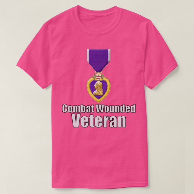 Camiseta Veterano herido en combate al corazón púrpura (Diseño del anverso)