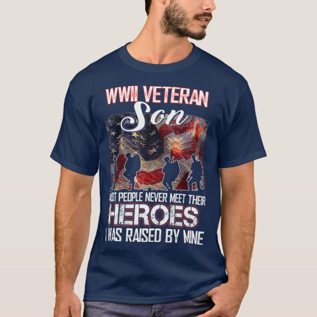 Camiseta Veterano hijo de la Segunda Guerra Mundial, la may (Anverso)