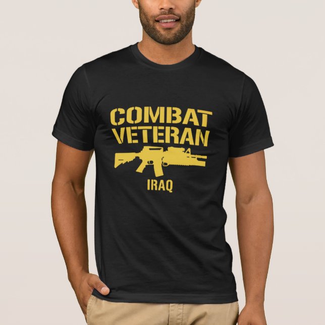 CAMISETA VETERANO IRAQ DEL COMBATE (Anverso)
