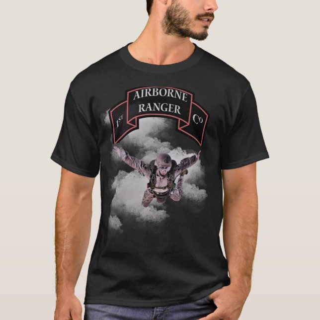 Camiseta Veterano militar AIRBORNE RANGER (Anverso)