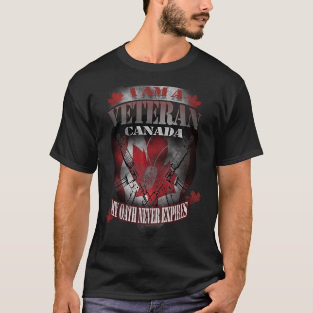 Camiseta Veterano militar canadiense: Mi juramento (Anverso)