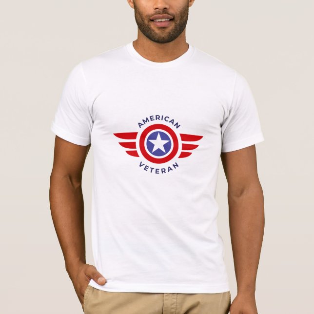 Camiseta Veterano militar de los camisas masculinas (Anverso)