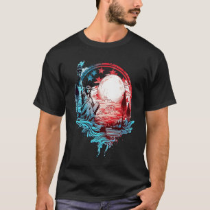 Camiseta Veterano militar Patriota Bandera Estadounidense 1