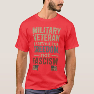 Camiseta Veterano militar por la libertad no por el fascism