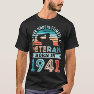 Camiseta Veterano nacido en 1941 80º cumpleaños regalo mili