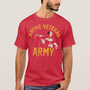 Camiseta Veterano nativo americano de Vietnam de larga mang