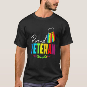 Camiseta Veterano orgulloso transmilitar LGBTQ Rainbow Gay 