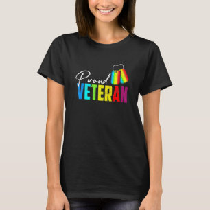 Camiseta Veterano orgulloso transmilitar LGBTQ Rainbow Gay 