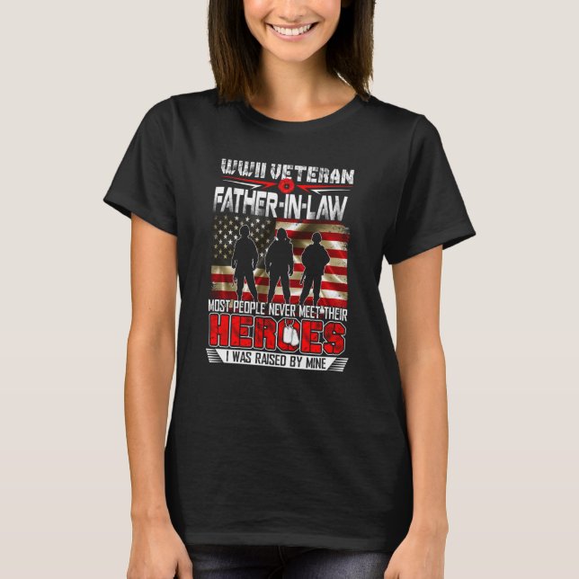 Camiseta Veterano Padre En Derecho De Wwii Criado Por La Mi (Anverso)
