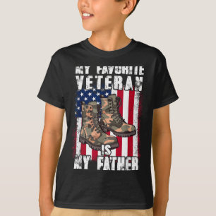 Camiseta Veterano Padre Favorito Veterano es Orgulloso Papá