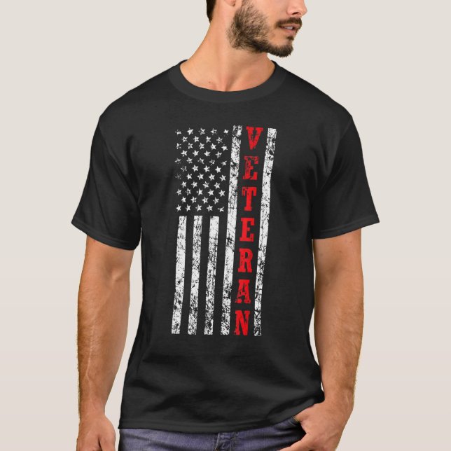 Camiseta Veterano Patriota del Día de Veteranos de la Bande (Anverso)