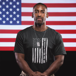 Camiseta Veterano Patriótico Vintage Bandera Americana Cami