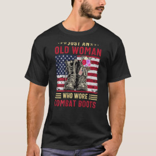 Camiseta Veterano Personalizado Solo Una Mujer Que Usaba Bo