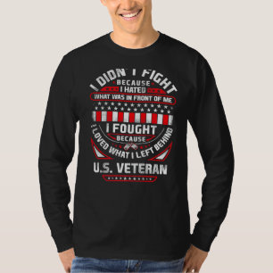 Camiseta Veterano Que Luché Porque Estadounidense Patriótic