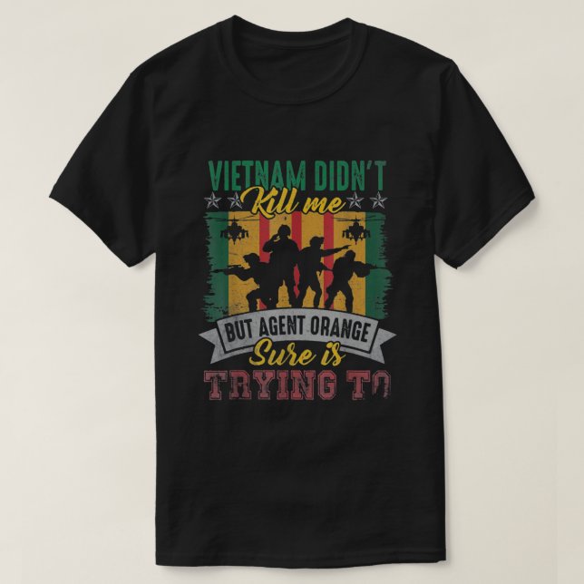 Camiseta Veterano sobreviviente de agente Naranja de Vietna (Diseño del anverso)