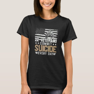 Camiseta Veterano soldado combate retirado de la bandera de