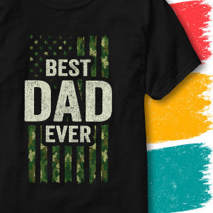 Camiseta Veterano Soldado Militar Papá Camuflaje Mejor Papá
