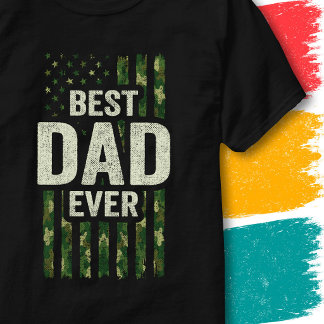 Camiseta Veterano Soldado Militar Papá Camuflaje Mejor Papá