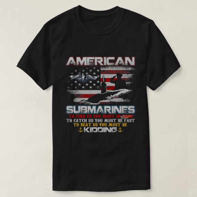 Camiseta Veterano submarino estadounidense submarino marino (Diseño del anverso)