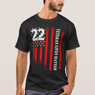 Camiseta Veterano veterano de 22 días vive en campamentos d