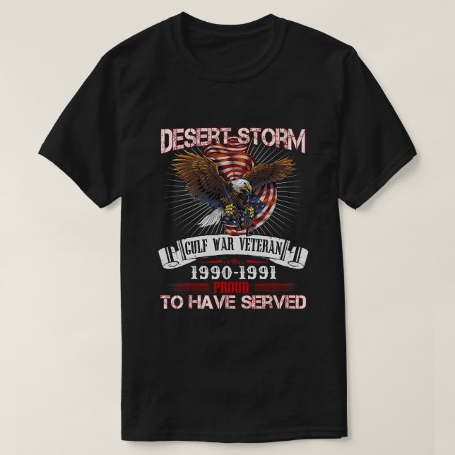Camiseta Veterano veterano de la tormenta del desierto en c (Diseño del anverso)