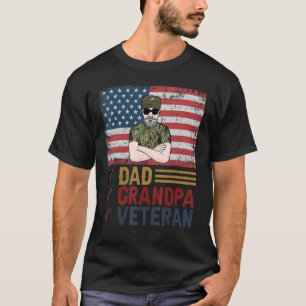 Camiseta Veterano veterano del Día del Abuelo Papá Boots Am