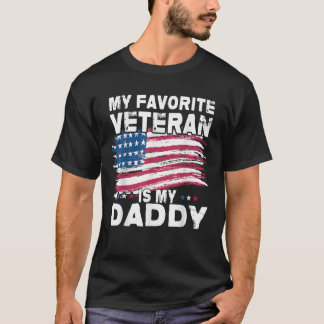 Camiseta Veterano Veterano Padre Favorito Está Orgulloso De