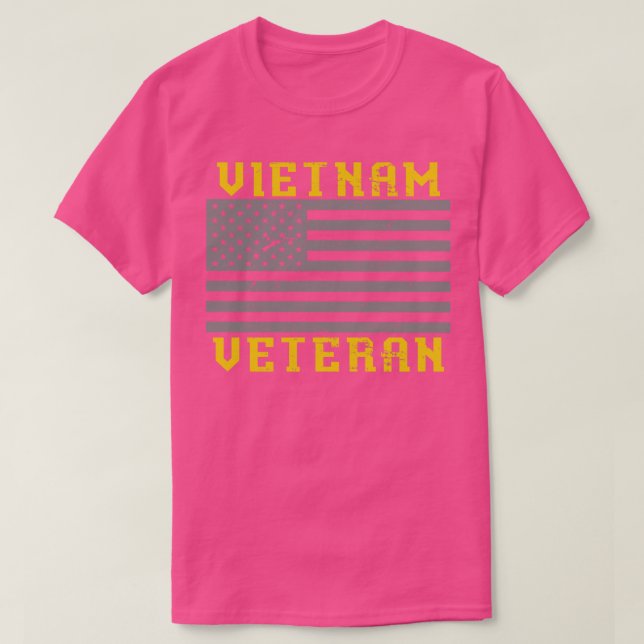 Camiseta Veterano Vietnam de bandera de los Estados Unidos  (Diseño del anverso)