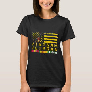 Camiseta Veterano vietnamita cuya bandera estadounidense es