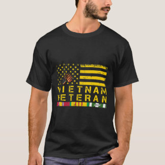 Camiseta Veterano vietnamita cuya bandera estadounidense es