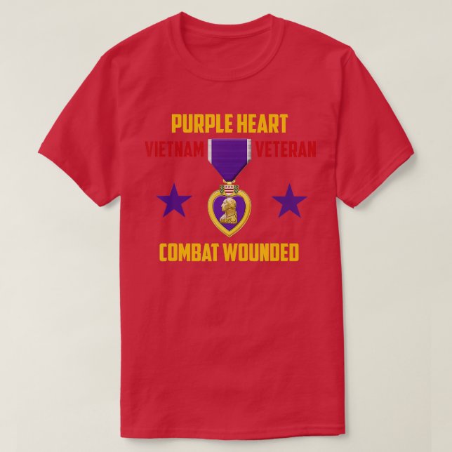 Camiseta Veterano vietnamita de Purple Heart (Diseño del anverso)