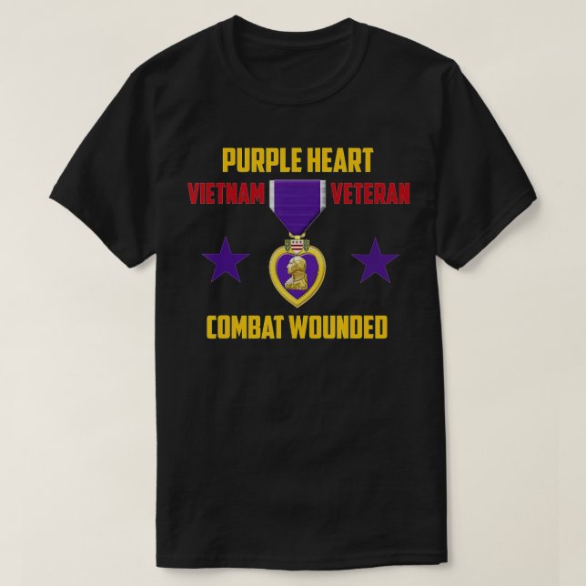 Camiseta Veterano vietnamita de Purple Heart (1) (Diseño del anverso)