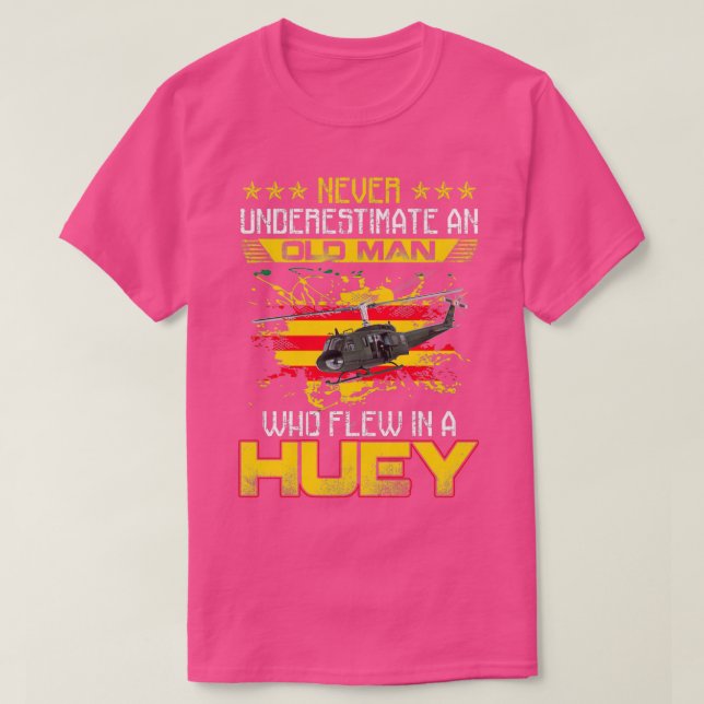 Camiseta Veterano vietnamita Huey Helicopter 1 (Diseño del anverso)