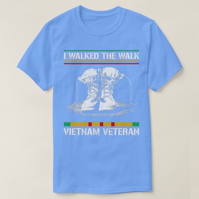 Camiseta Veterano vietnamita que caminé (Diseño del anverso)